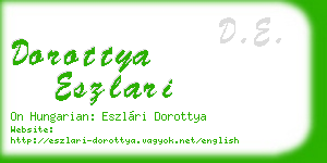 dorottya eszlari business card